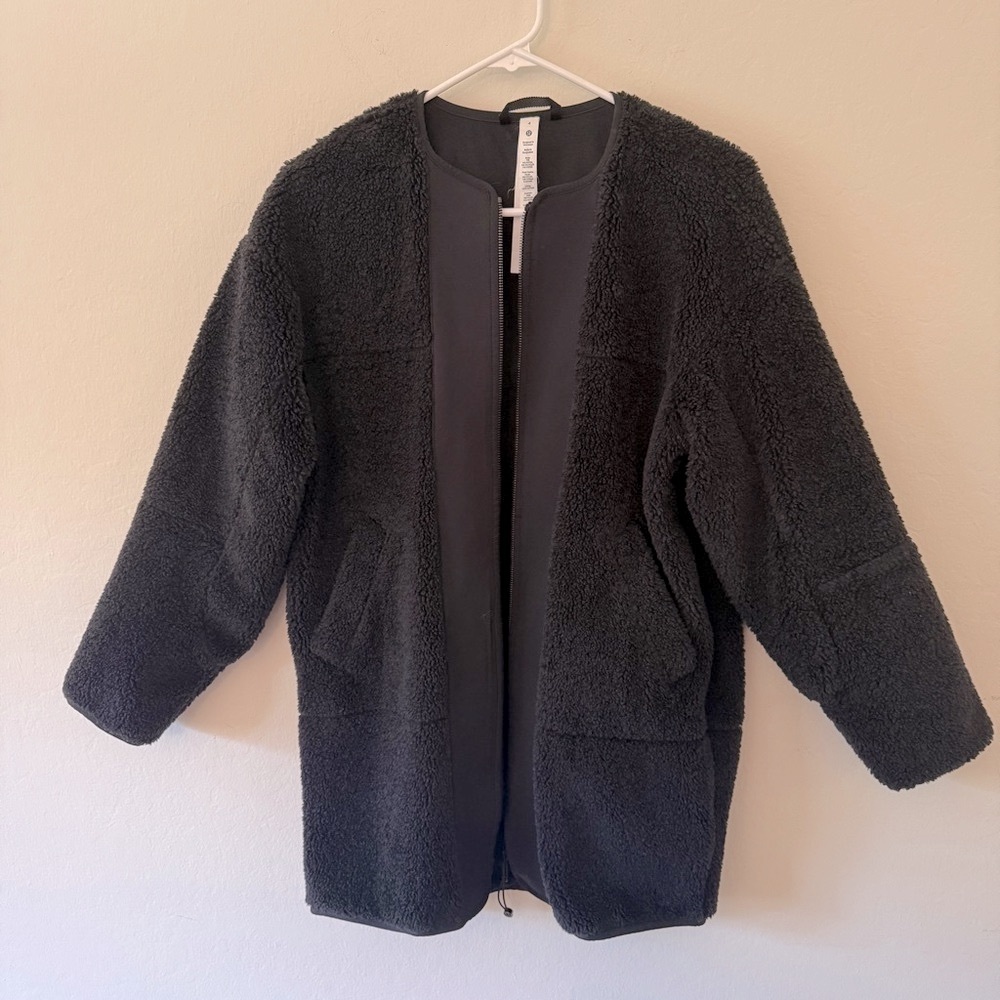Lululemon Collarless Textured Fleece Full Zip - Size 4